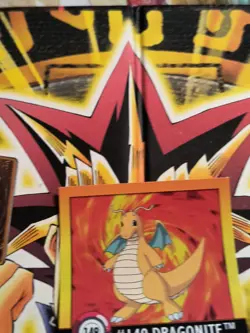 #149 Dragonite Base Series Set 1 ARTBOX Flipz Sticker Pokemon Cards Vintage 1999 - Image 2