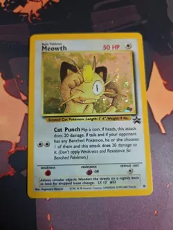Pokemon 2000 Promo Black Star Game Boy #10 Meowth-Holo Card MP - Image 1