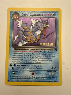 Pokemon TCG Dark Gyarados Promo Card Pre-Release 8/82 Holo - Image 1