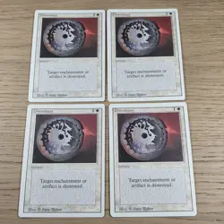 Magic the Gathering Revised Disenchant x 4 MTG White LP - Image 1