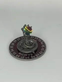 Rare MTG 1995 Scrye Reaper Pewter Life Counter - Red Demon Claw Orb - Image 1