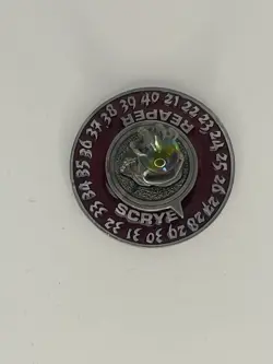 Rare MTG 1995 Scrye Reaper Pewter Life Counter - Red Demon Claw Orb - Image 2