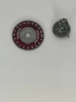 Rare MTG 1995 Scrye Reaper Pewter Life Counter - Red Demon Claw Orb - Image 3