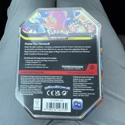 Pokemon Mega Charizard ex Factory Sealed Tin Box - Charizard X - 4 Booster Packs - Image 2