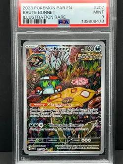 2023 POKEMON PAR EN-PARADOX RIFT ILLUSTRATION RARE #207 BRUTE BONNET PSA 8 - Image 1