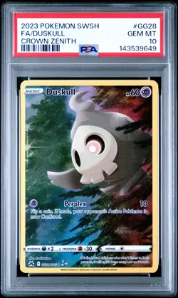 2023 POKEMON SWORD & SHIELD CROWN ZENITH #GG28 FULL ART/DUSKULL PSA 10 - Image 1