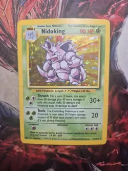 Pokemon TCG Nidoking Base Set Unlimited Holo 11/102 WOTC VTG 1999 MP/HP - Image 1