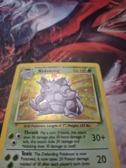 Pokemon TCG Nidoking Base Set Unlimited Holo 11/102 WOTC VTG 1999 MP/HP - Image 2