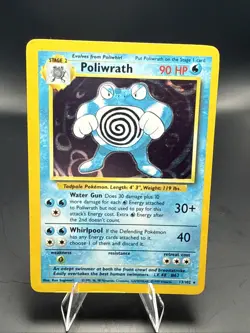 Pokemon TCG Poliwrath 13/102 – Base Set Holo Rare – Vintage WOTC - Image 1