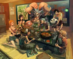 One PIece anime monkey d luffy nico robin usopp nami playmat gaming mat - Image 1