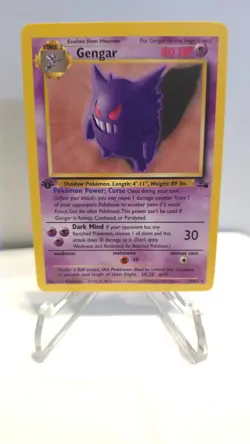 Gengar 1st Ed 20/62 Rare Non Holo LP Fossil Pokemon Card TCG Vintage - Image 1