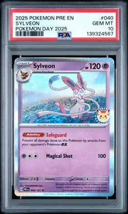 PSA 10 Sylveon - Pokemon Day 2025 Stamped Promo Pokemon Card - Pokemon TCG - Image 1