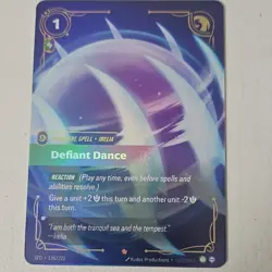 Defiant Dance Signature Spell Card Irelia SFD 196/221 Riftbound Spiritforged - Image 1