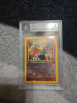 Beckett Graded 8.5 #34 Black Star Entei Holo Promo Pokemon Card - Image 1
