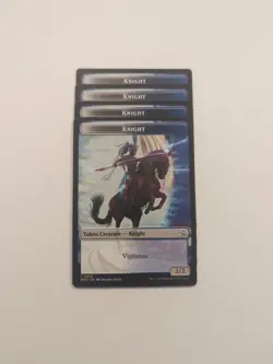 (4) Knight Token *PLAYSET* March of the Machine Regular NM MTG - Image 1