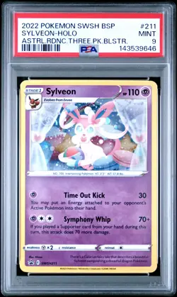 2022 POKEMON SWSH BLACK STAR PROMO #211 SYLVEON-HOLO PSA 9 - Image 1