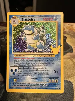 Pokemon TCG Blastoise Holo Rare Card 2/102 Celebrations Classic Collection - Image 1