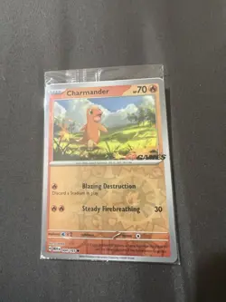 Charmander 004/165 Pokemon 151 EB Games Stamped Promo Pokemon Card Sealed - Image 1