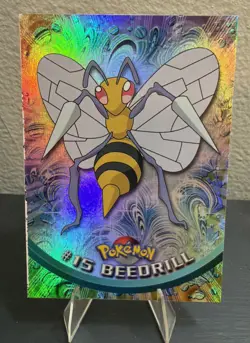 1999 Topps Pokemon Beedrill #15 - TV Animation Edition - FOIL - Image 1