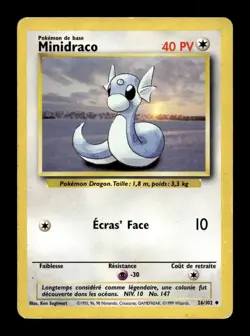 Carte Pokemon Minidraco 26/102 Set de Base FR - Image 1