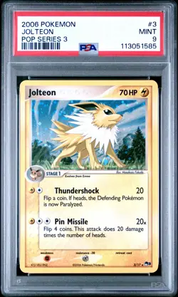 2006 POKEMON POP SERIES 3 #3 JOLTEON PSA 9 - Image 1