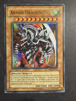 Yugioh Armed Dragon lv10 Ultra Rare 1st Edition DP2-EN013 LP - Image 1