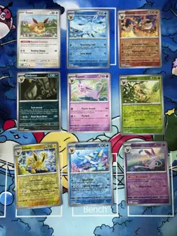 Pokemon Eeveelution REVERSE HOLO COMPLETE 9 Card Set Lot PRISMATIC EVOLUTIONS NM - Image 1