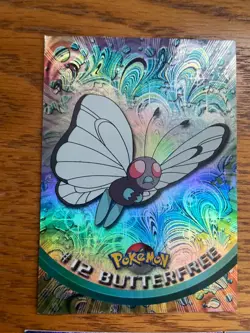 Topps Butterfree TV Animation Edition Holo Pokemon Card Blue Logo - NM - Image 1