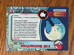Topps Butterfree TV Animation Edition Holo Pokemon Card Blue Logo - NM - Image 3
