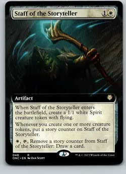 Staff of the Storyteller (Extended Art) Commander: Phyrexia: All Will Be One - Image 1