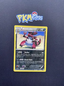 Pokemon TCG Krookodile XY Base Set 71/146 Reverse Holo Rare LP. - Image 1