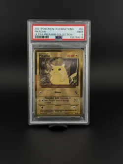 2021 Pokemon Pikachu Gold Metal Celebrations Ultra Premium Collection #58 PSA 9 - Image 1