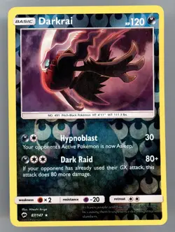 Pokemon TCG Darkrai Burning Shadows 87/147 Reverse Holo Holo Rare - Image 1