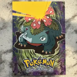 1999 Topps Pokemon Venusaur #03 of 12 Embossed Die Cut Evolution (Black Logo) - Image 1