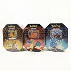 Set of 3 Pokemon TCG Hidden Fates Tins - Charizard, Gyarados, Raichu - SEALED - Image 2
