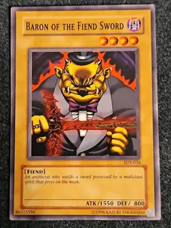 Yu-Gi-Oh! TCG Baron of the Fiend Sword Yugi SDY-036 Unlimited Common NM - Image 1