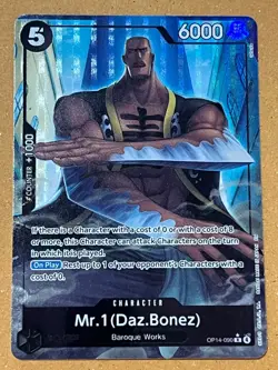 Mr.1 (Daz.Bonez) One Piece Azure Sea's Seven OP14-090 Alt Art English - Image 1