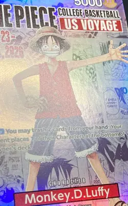 Monkey D. Luffy One Piece 2026 College Basketball US Voyage #P-055 - Image 2