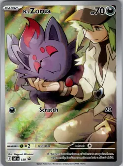 N's Zorua Promo SV: Scarlet & Violet Promo Cards 189 NM Holo - Image 1
