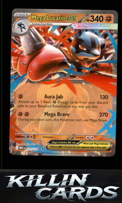 Mega Lucario ex - 077/132 077/132 Pokemon Double Rare ME01: Mega Evolution Card - Image 1