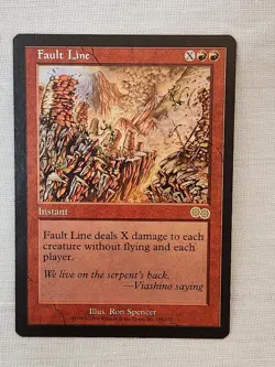 NM Fault Line Urza's Saga Mtg Magic the Gathering - Image 1