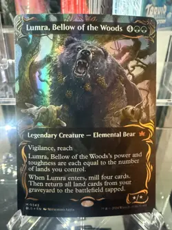 Lumra, Bellow of the Woods (Borderless) (Raised Foil) Bloomburrow Foil - Image 1
