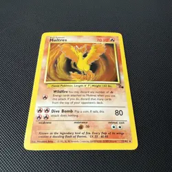 Pokemon TCG Fossil Moltres Holo Rare 12/62 - pack fresh NM - Image 3