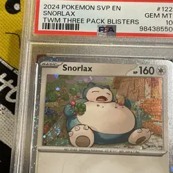 Snorlax SVP EN 122 Promo Twilight masquerade Pokemon*2 SWIRL* PSA 10 - Image 1