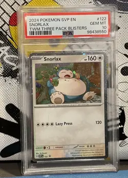 Snorlax SVP EN 122 Promo Twilight masquerade Pokemon*2 SWIRL* PSA 10 - Image 2