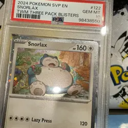Snorlax SVP EN 122 Promo Twilight masquerade Pokemon*2 SWIRL* PSA 10 - Image 4