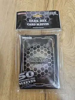 YuGiOh Dark Hex Card Sleeves (50) | Tournament legal | High Quality | Konami - Image 1