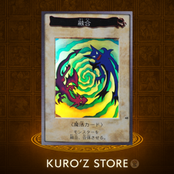 YuGiOh Bandai 1998 Super Rare No 48 Polymerization Japanese MP - Image 1