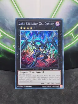 Yugioh Dark Rebellion XYZ Dragon NECH-EN053 Secret Rare 1st Edition NM - Image 1