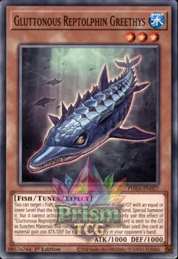 1st Ed Gluttonous Reptolphin Greethys PHRA-EN027 Yugioh - Image 1